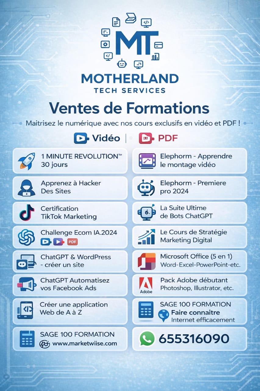 Catalogue des formations